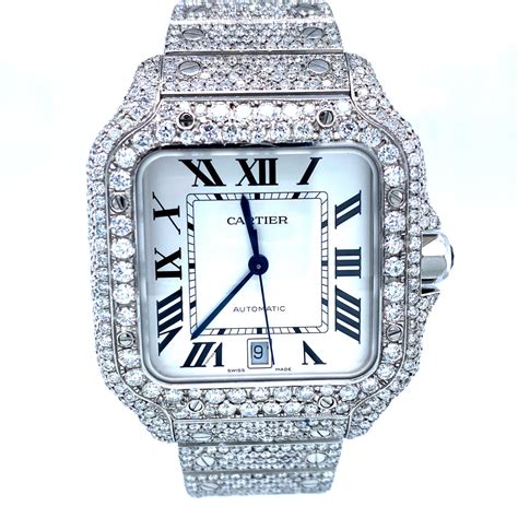 montre cartier full diamond prix|diamond watches chrono24.